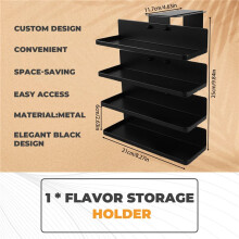 Flavor Storage Holder for Thirsti, Side-Mounted 4-Tier Flavore Water Drops Organiser, Space-Saving Design