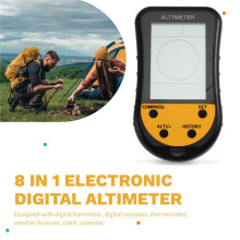 8 in 1 Electronic Digital Altimeter LCD  Altimeter Barometer Compass Thermometer Weather Forecast Clock Calendar