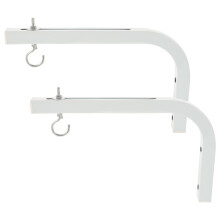 3Paare Weißer Metall Bildschirmhalter Wand Decke L-Haken