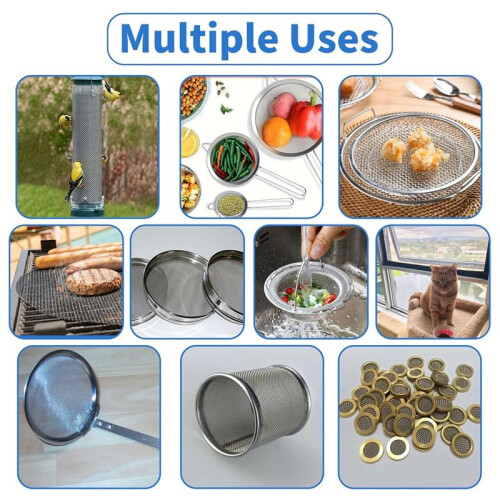 6 Pcs Wire Mesh Screen, 20 Mesh Stainless Steel Mesh,for DIY Projects, Cage, Vent, Garden,Window Screen,Filter Mesh,Etc 2