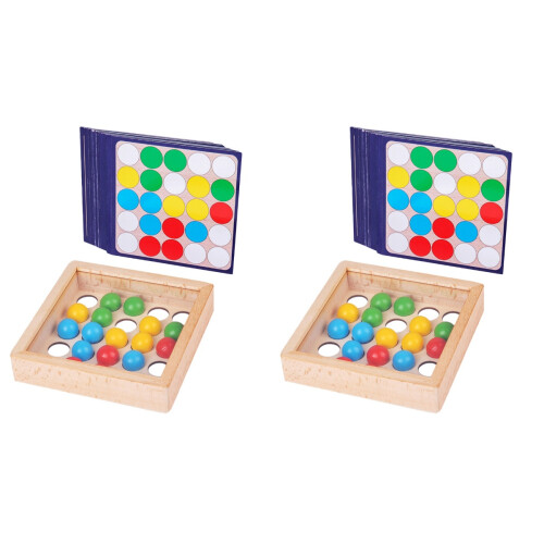 2Sets Kids Wooden Finger Rolling Balls Educational Interactive Toy 2