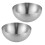4Pcs Stackable Stainless Steel Salad Fruit Dessert Bowls Silver 1