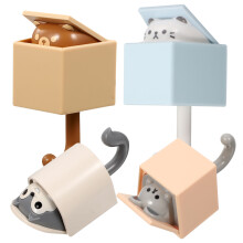 12Pcs Creative Cartoon Wall Hooks Adhesive Coat Key Hooks for Home Use