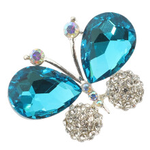 3Pcs Blue Alloy Rhinestone Handbag Applique Patches for Clothing Decor