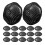 60Pcs Black Plastic Planter Hole Mesh Pad Garden Pot Bottom Net Mesh 1