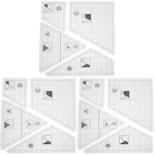 3Sets Durable Acrylic Quilting Templates for Home DIY Stitching Crafts 1