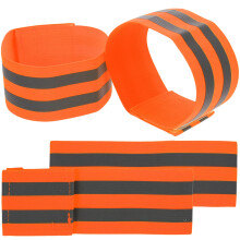 20Pcs Orange Reflective Armbands for Night Safety Running and Biking