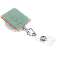4Pcs Portable Acrylic Badge Clips Retractable Name Tag Holders