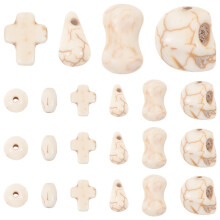 5Sets Glossy Skull and Cross Beads for DIY Jewelry Craft Accessories