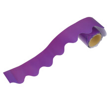 4Pcs Purple Scalloped Border Trim for Classroom and Home Decoration