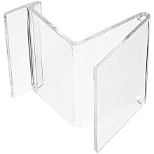 15Pcs Transparent Wallet Storage Rack Plastic Desktop Display Stand
