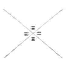 2Ensembles Kit De Fil Acier Durable Pour Suspension Argenté