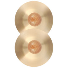 2Pièces Petites Cymbales Percussion En Bois Et Cuivre Pour Kids