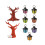 3Sets Resin Simulated Mini Trees with Mini Lights for Sand Table Decor 1