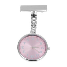 7Pcs Hanging Quartz Nurse Watch Violet Alloy Pendant with Clear Dial