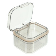 5Pcs Black Denture Storage Case Pc Plastic Travel Retainer Braces Box
