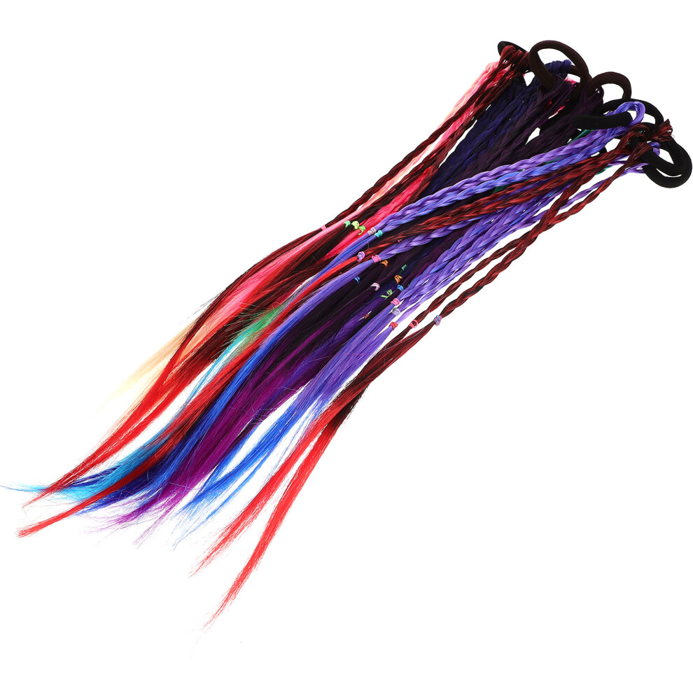 Vaguelly Unisex 36Pcs Women Synthetic Braided Ponytail Hair Extensions Assorted Colors