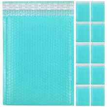 200Pcs Puncture-Resistant Bubble Mailers Sky-Blue Pe Packing Bags
