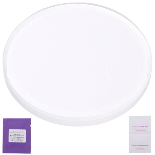 4Pcs Clear Quartz Protective Lens Coated Round Transparent for