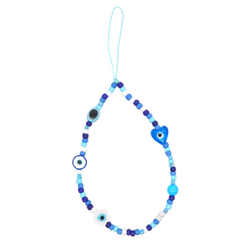 2Pcs Glass Phone Chain with Wrist Strap for Hanging
