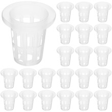 250Pcs White Plastic Hydroponic Net Pots Planting Cups for Home Garden