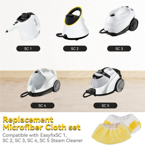 6PCS Microfiber Mop Cloth Rag for  Easyfix SC1 SC2 SC3 SC4 SC5 Steam Cleaner Replacement Hand Nozzle Cloth Set 1