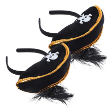 6Pcs Breathable Pirate Hat Headband Halloween Party Cosplay Prop