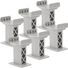 12Pcs Kids Train Bridge Pier Supports Light Grey Toy Track Accessories