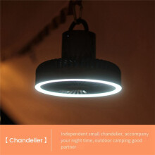 Ventilador de Camping con Luz LED Portátil 3 en 1, Recargable por USB, Colgante y de Pie, Gran Potencia Eólica