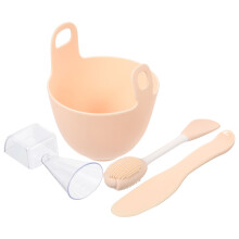 5Sets Gesichtsmasken Mischschalen Set Leichtgelb Tpr+silikon Kosmetik