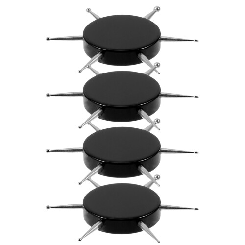 12Stk Rundes Nageldesign Tool Schwarz Maniküre Zubehör