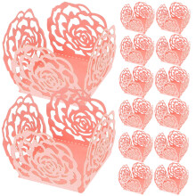 500Pièces Coupelles En Papier Rose Pour Stockage Chocolats Bonbons