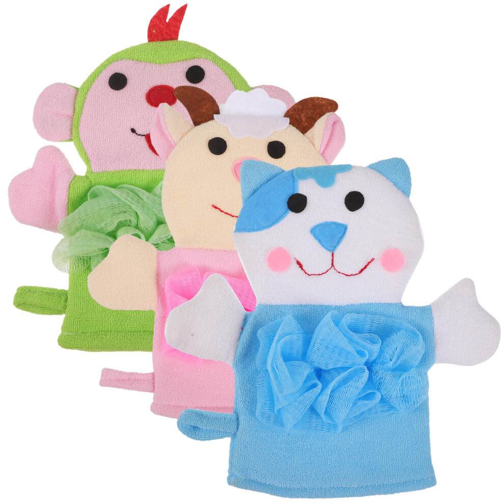 15Pcs Kids Bath Mitts Pe Mesh Sponge Exfoliating Happyyami