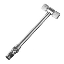 3Pièces Rallonge Valve De Pneumatique Acier T Durable Argent