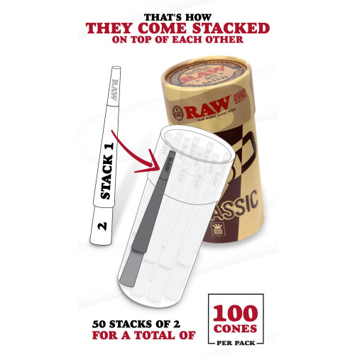 RAW Cones Classic King Size - 100 Pack 1