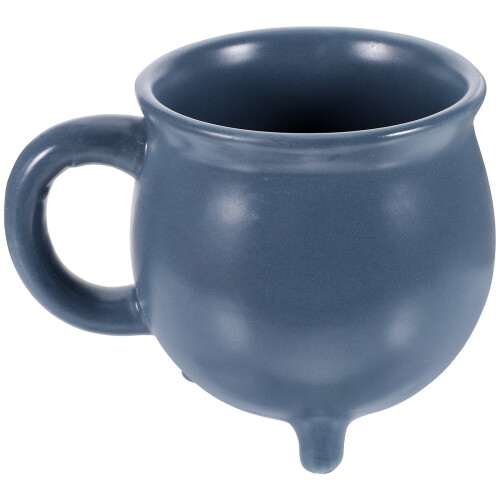 2Pcs Grey Ceramic Cauldron Mug Cup for Home Use and Halloween Decor