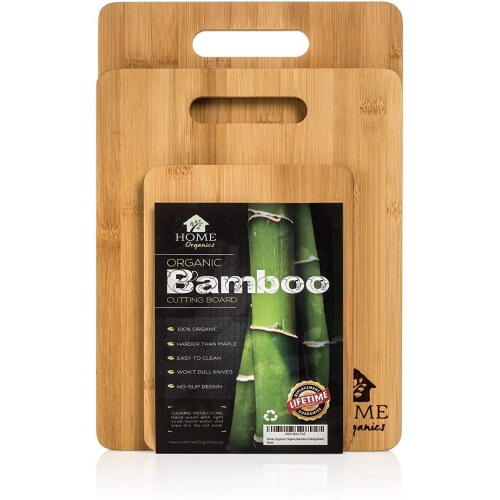 Home Organics Premium Bamboo Chopping Board Set - 1