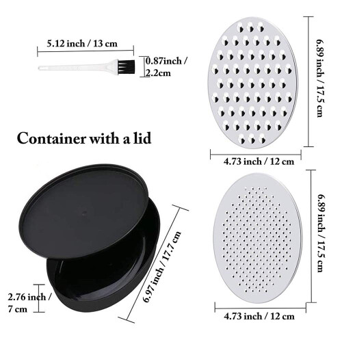 Cheese Grater with Container - Graters for Kitchen with 2 Size Lid 1