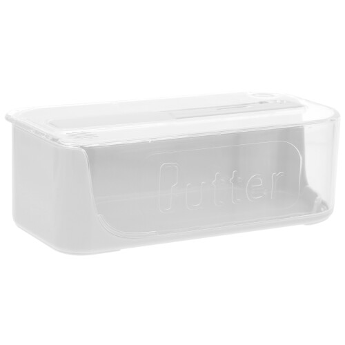 3Pcs Transparent Butter Storage Box with Lid, ABS