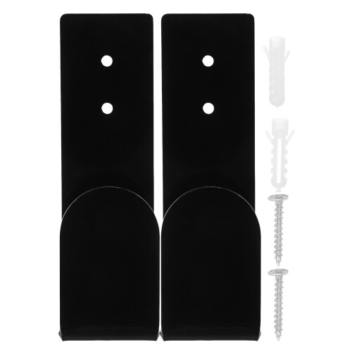 6Pièces Porte-Clavier Mural Design Élégant Rangement Noir