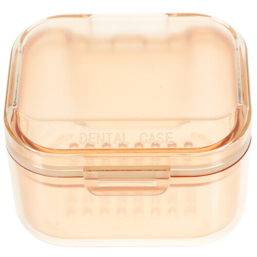 4Pcs Lightweight Plastic Denture Container Transparent Storage Case