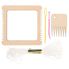 1Ensemble Kit De En Bois Kaki Pour Tricotage Artisanal