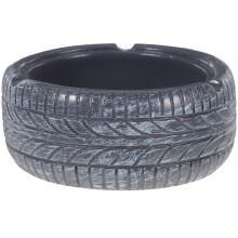 4Pcs Grey Resin Decorative Ashtrays Compact Office Home Ash Storage