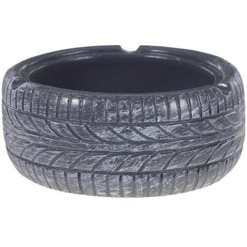 4Pcs Grey Resin Decorative Ashtrays Compact Office Home Ash Storage
