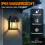 Blakapoo 2 Pack Solar Wall Lights Outdoor, Garden Wall Lights Solar Powered Waterproof, with Motion Sensor, Ip65 Solar Security Lights, for Gardens、 4