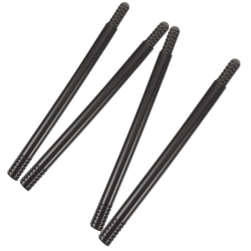 8Pcs Black Plastic Witch Broom Rod Replacement for Cosplay & Party Use