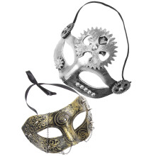 8Pcs Plastic Venetian Masquerade Masks Women Halloween Steampunk Style