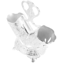 4Pcs Zinc Alloy Chopstick and Utensil Holders Silver Kitchen Organizer