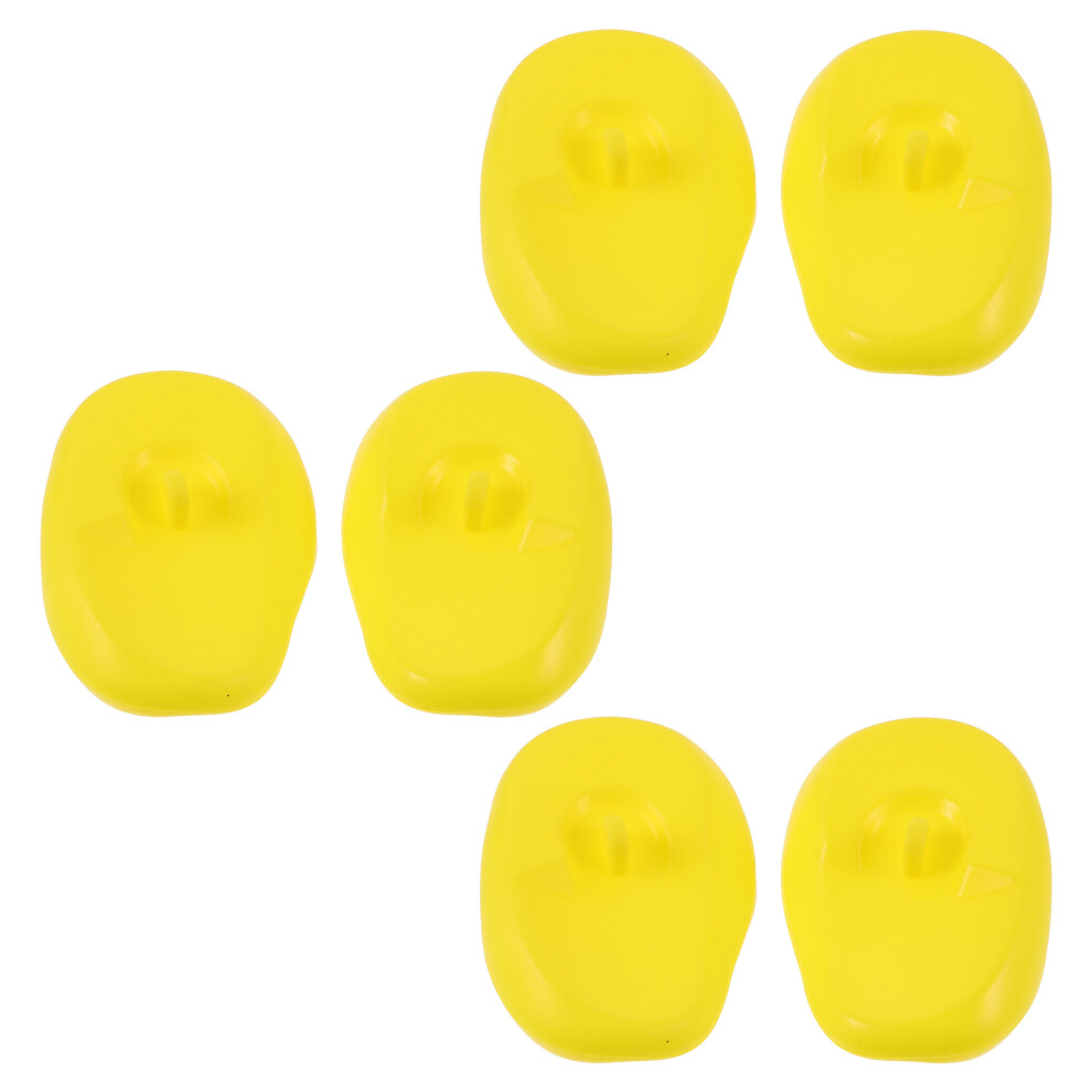 Totority Yellow 24Pcs Silicone Hair Coloring Ear Covers For Salon And Home Use