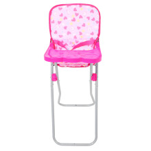 3Pcs Pink Simulated Baby Doll Highchair Toy for Imaginative Play